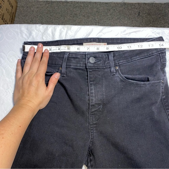 Levi’s Classic Mid Rise Skinny Black Stretchy Jeans Women’s 10 Great Condition - Picture 7 of 9